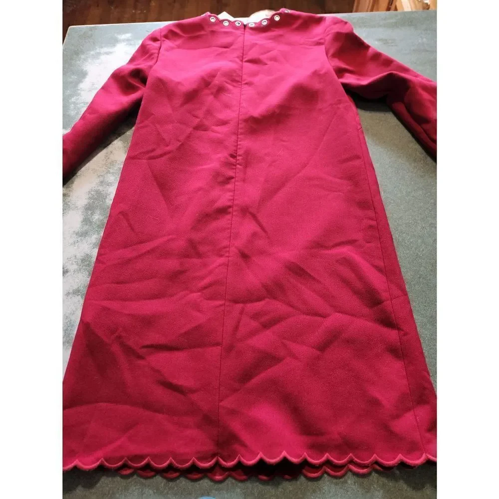 NWT KATE SPADE Red Grommet Scallop Trim Shift Dress sz 2